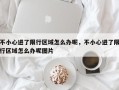 不小心进了限行区域怎么办呢，不小心进了限行区域怎么办呢图片