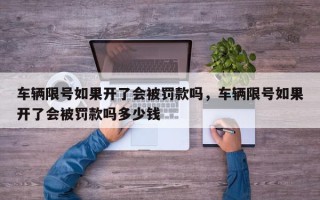 车辆限号如果开了会被罚款吗，车辆限号如果开了会被罚款吗多少钱