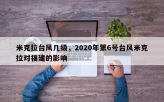 米克拉台风几级，2020年第6号台风米克拉对福建的影响