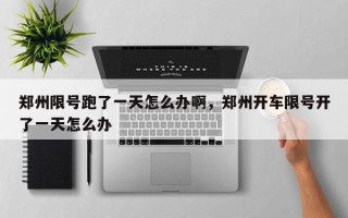 郑州限号跑了一天怎么办啊，郑州开车限号开了一天怎么办