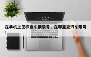在手机上怎样查车辆限号，在哪里查汽车限号！