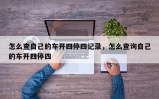 怎么查自己的车开四停四记录，怎么查询自己的车开四停四