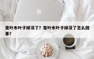 变叶木叶子掉没了？变叶木叶子掉没了怎么回事？