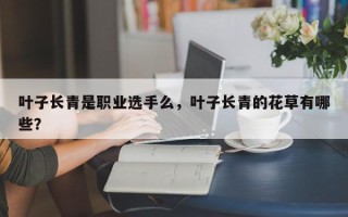 叶子长青是职业选手么，叶子长青的花草有哪些？