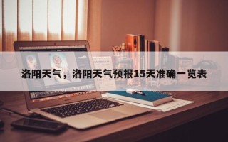 洛阳天气，洛阳天气预报15天准确一览表
