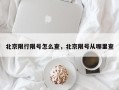 北京限行限号怎么查，北京限号从哪里查