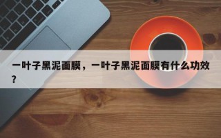 一叶子黑泥面膜，一叶子黑泥面膜有什么功效？