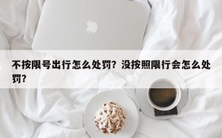 不按限号出行怎么处罚？没按照限行会怎么处罚？