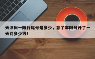 天津周一限行尾号是多少，忘了车限号开了一天罚多少钱！