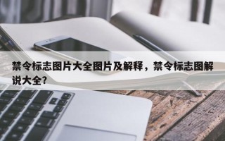 禁令标志图片大全图片及解释，禁令标志图解说大全？