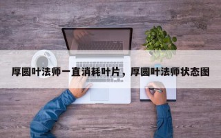 厚圆叶法师一直消耗叶片，厚圆叶法师状态图