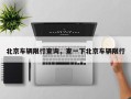 北京车辆限行查询，查一下北京车辆限行