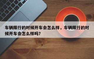 车辆限行的时候开车会怎么样，车辆限行的时候开车会怎么样吗？