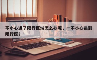 不小心进了限行区域怎么办呢，一不小心进到限行区？