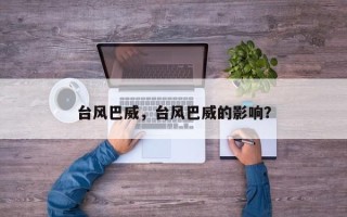 台风巴威，台风巴威的影响？