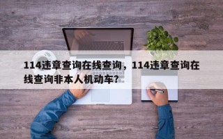 114违章查询在线查询，114违章查询在线查询非本人机动车？