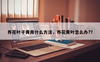 养花叶子黄用什么方法，养花黄叶怎么办?？