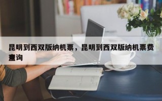 昆明到西双版纳机票，昆明到西双版纳机票费用查询