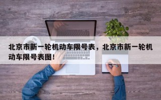 北京市新一轮机动车限号表，北京市新一轮机动车限号表图！