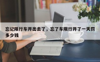 忘记限行车开出去了，忘了车限行开了一天罚多少钱