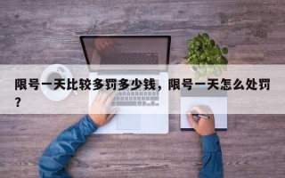 限号一天比较多罚多少钱，限号一天怎么处罚？