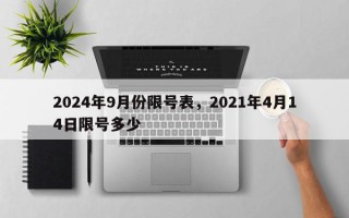 2024年9月份限号表，2021年4月14日限号多少