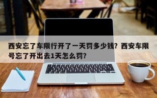 西安忘了车限行开了一天罚多少钱？西安车限号忘了开出去1天怎么罚？