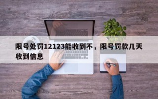 限号处罚12123能收到不，限号罚款几天收到信息