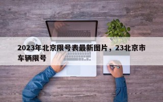 2023年北京限号表最新图片，23北京市车辆限号