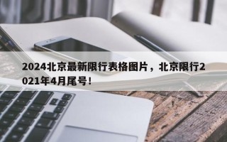 2024北京最新限行表格图片，北京限行2021年4月尾号！