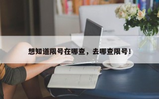 想知道限号在哪查，去哪查限号！