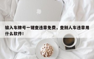 输入车牌号一键查违章免费，查别人车违章用什么软件！