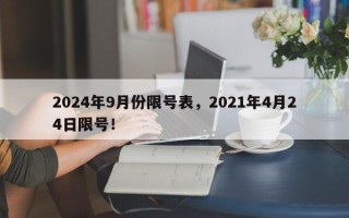 2024年9月份限号表，2021年4月24日限号！