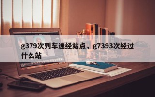 g379次列车途经站点，g7393次经过什么站