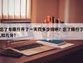 忘了车限行开了一天罚多少钱啊？忘了限行了,扣几分？