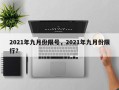 2021年九月份限号，2021年九月份限行？