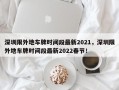 深圳限外地车牌时间段最新2021，深圳限外地车牌时间段最新2022春节！