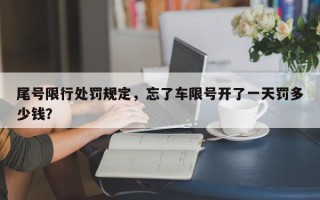 尾号限行处罚规定，忘了车限号开了一天罚多少钱？